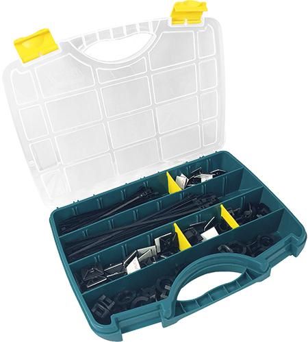 Produktbild Sapi Selco Kabelbinder Sortiment 350 teilig mit Klebesockel