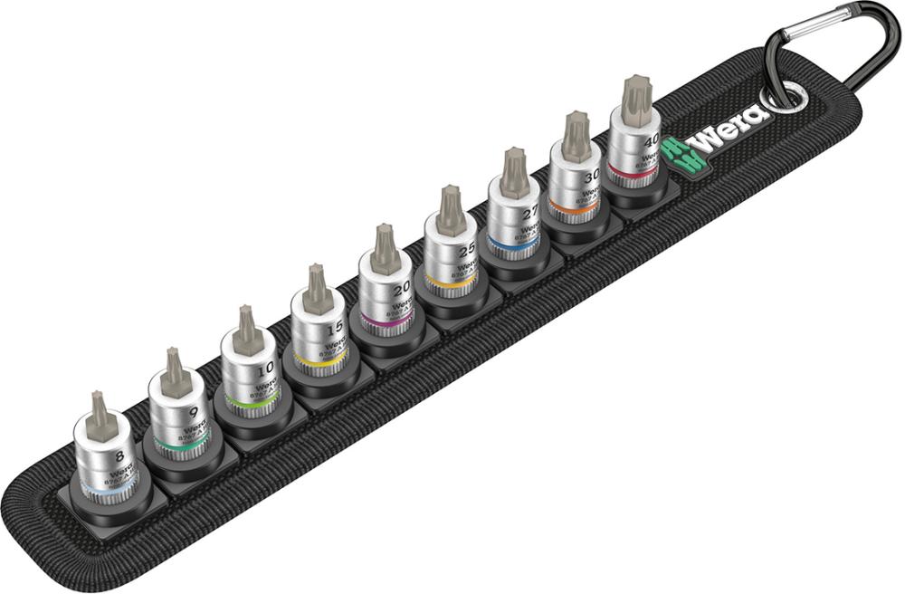 Produktbild Wera Schraubendrehereinsatz Satz mit Haltefunktion 1/4 Zoll Torx 9 Teile