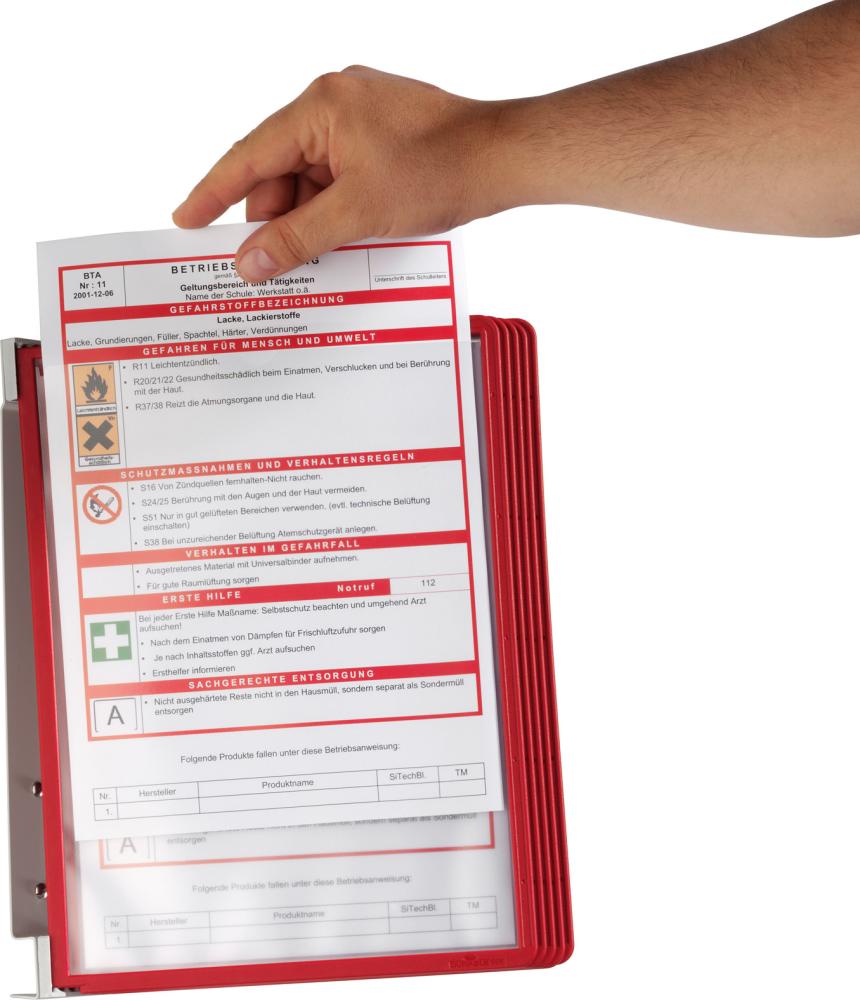 Produktbild Durable Sichttafelsystem A4 rot bild 2