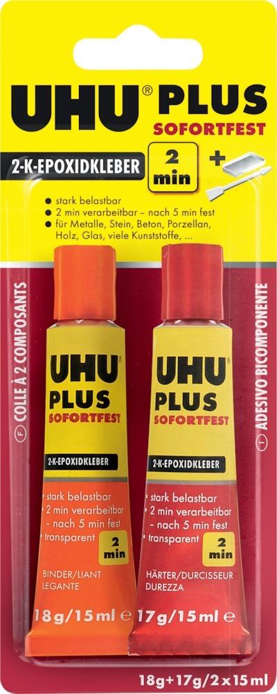 Produktbild Uhu Kleber plus sofortfest 35g lösungsmittelfreier 2K Klebstoff