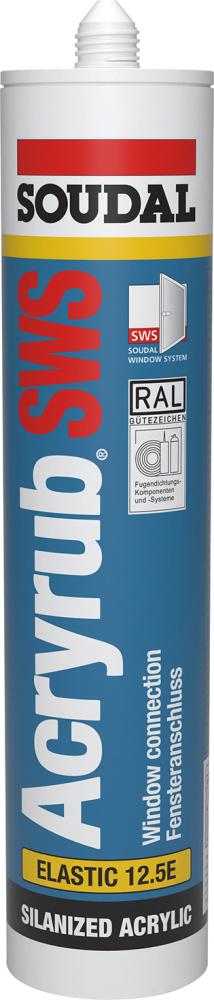 Produktbild Soudal Acryldichtmasse Acryrub SWS weiß Kartusche mit 300 ml