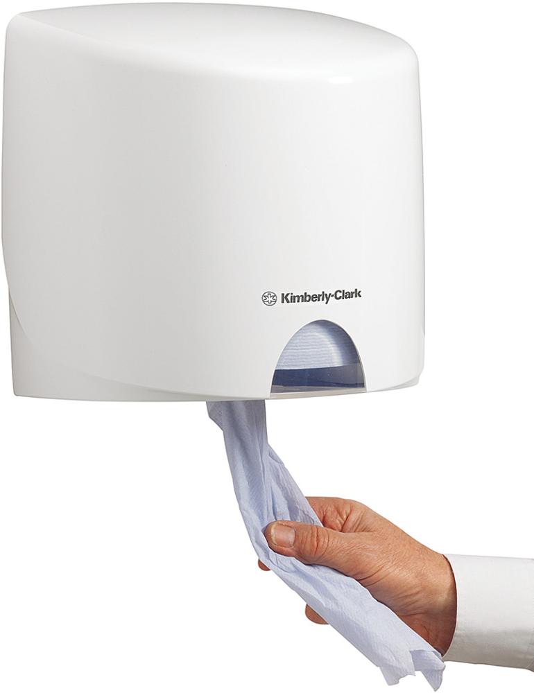 Produktbild Kimberly-Clark Spender aus Kunststoff weiß mit Zentralentnahme