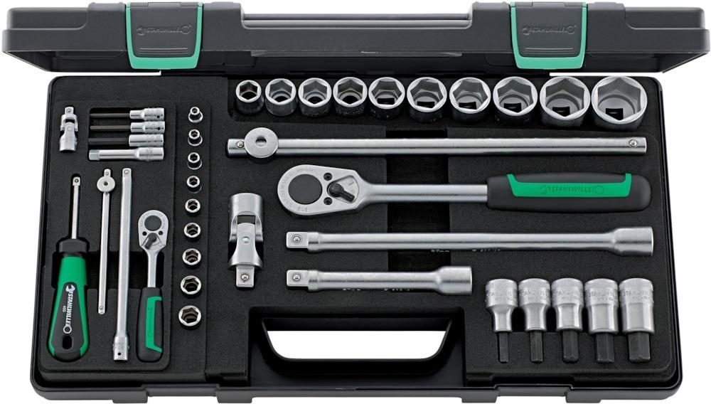 Produktbild Stahlwille Steckschlüssel Garnitur 1/4 Zoll und 1/2 Zoll 38 teilig