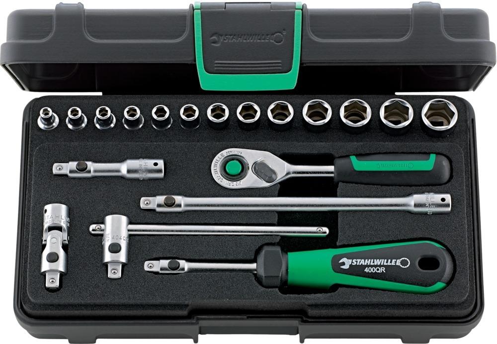 Produktbild Stahlwille Steckschlüssel 6-kant Garnitur 1/4 Zoll 22 teilig