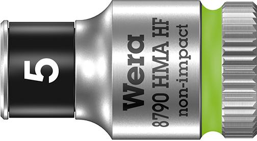 Produktbild Wera Steckschlüsseleinsatz mit Haltefunktion 6-kant lang 1/4 Zoll 5 mm