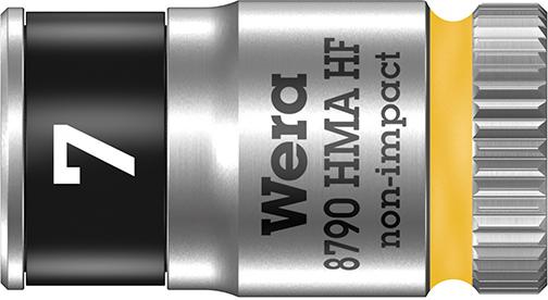 Produktbild Wera Steckschlüsseleinsatz mit Haltefunktion 6-kant lang 1/4 Zoll 7 mm