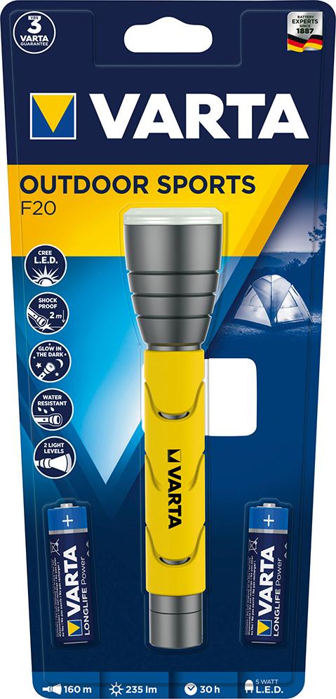 Produktbild VARTA Taschenlampe Outdoor Sports F20 gelb