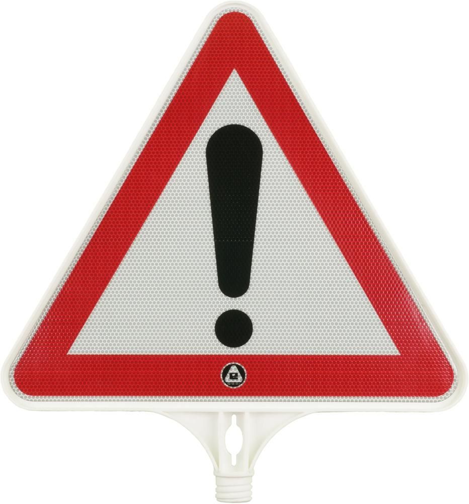 Produktbild Temka Warnschild Achtung Folie Typ 2 Seitenlänge 440 mm für Verkehrsleitkegel