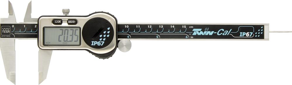 Produktbild Tesa Technology Digitaler Taschenmessschieber TWINCAL 150mm IP67