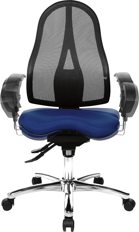 Produktbild Topstar Drehstuhl Sitness 15 blau mit Netzrückenlehne schwarz