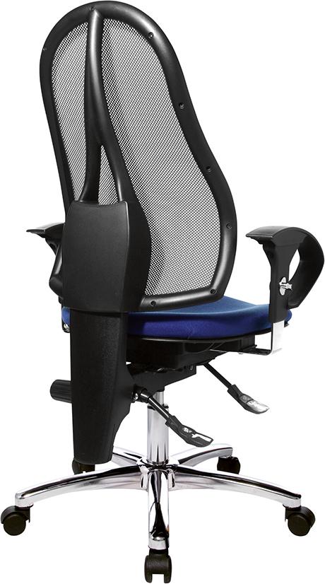Produktbild Topstar Drehstuhl Sitness 15 blau mit Netzrückenlehne schwarz bild 4