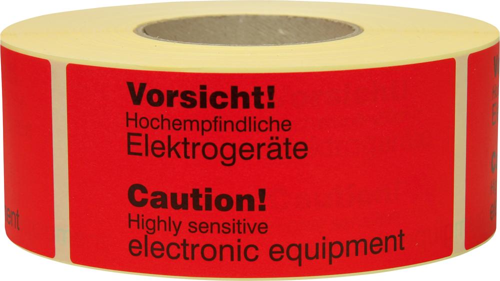Produktbild Trans-Pak Hinweis Etiketten Senitive electronic