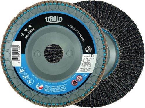 Produktbild Tyrolit Fächerschleifscheibe LONGLIFE C-TRIM125 mm ZA-40