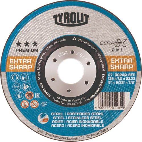 Produktbild Tyrolit Schruppscheibe CERABOND 125 x 4 mm CA24Q-BFK