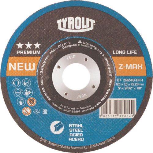 Produktbild Tyrolit Schruppscheibe Z-MAX 125 x 7 mm ZA24S-BFX
