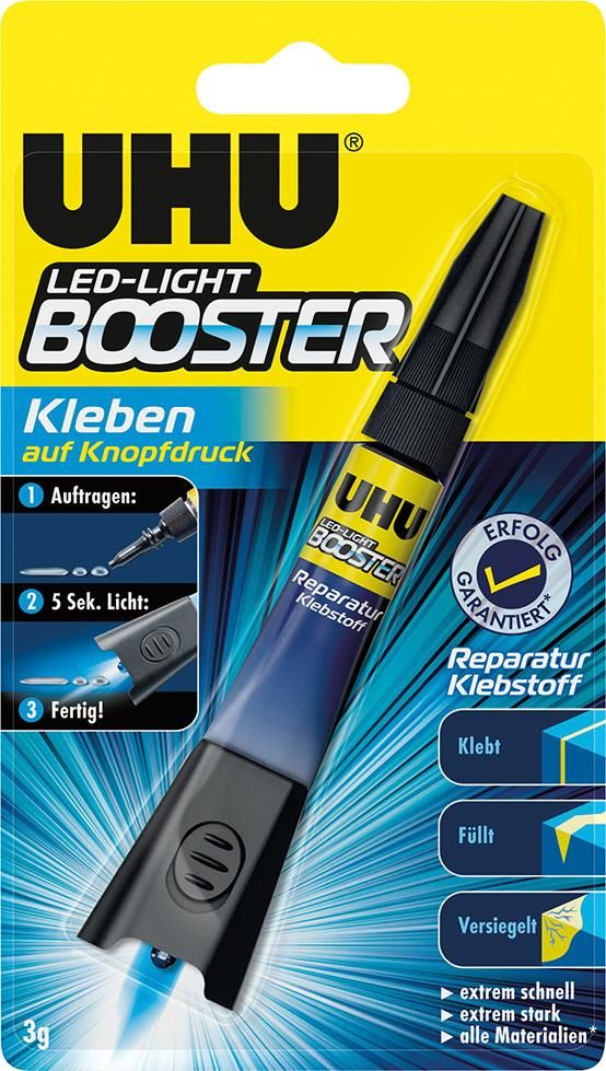 Produktbild UHU Sekundenkleber Booster Tube mit 3 Gramm