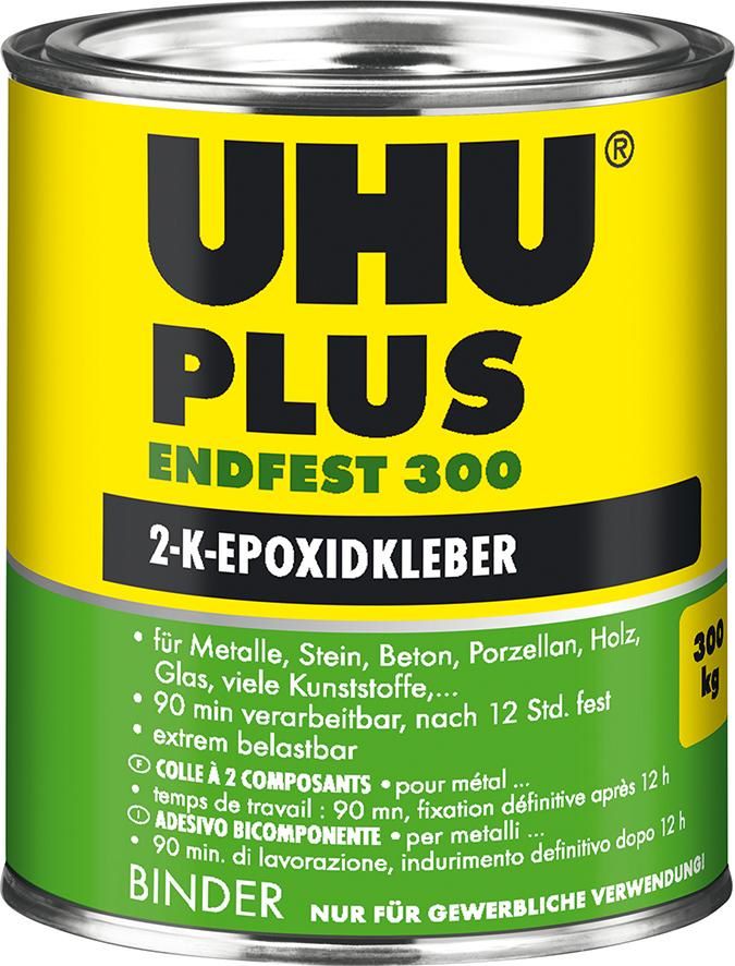 Produktbild UHU Plus Endfest 300 2 Komponentenepoxidkleber Binder Dose mit 915 Gramm