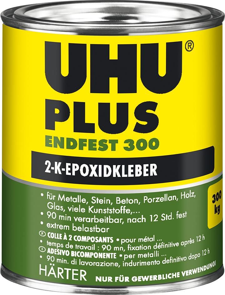 Produktbild UHU Plus Endfest 300 2 Komponentenepoxidkleber Härter Dose mit 740 Gramm