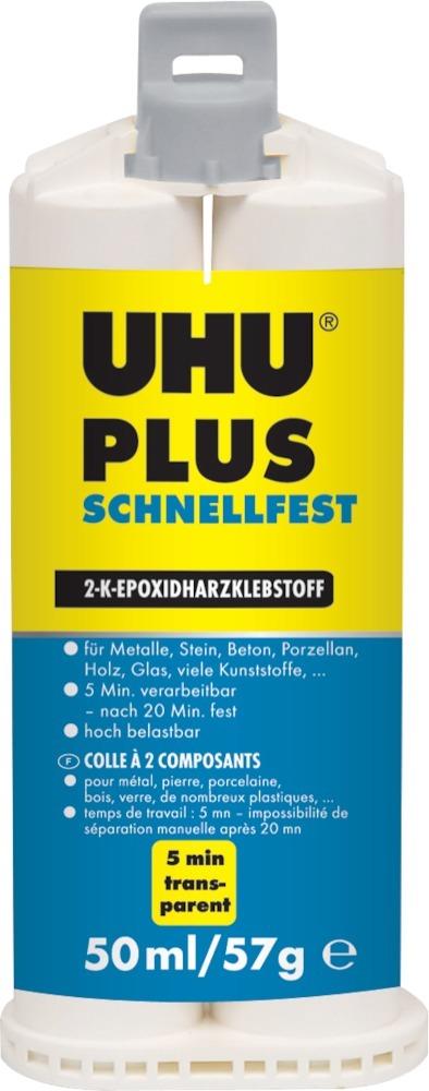 Produktbild Uhu Kleber plus schnellfest 50ml Doppelkammer Kartusche Klebstoff