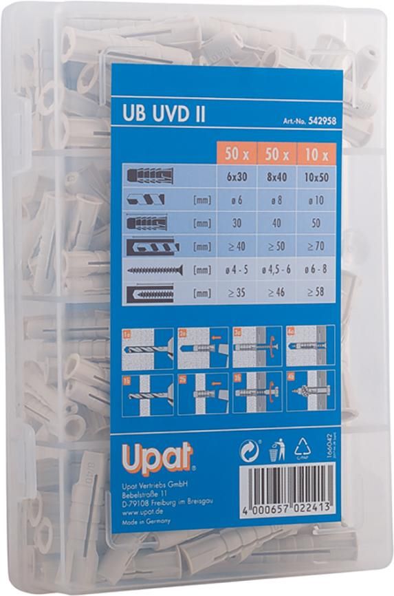 Produktbild Upat Box Universaldübel ohne Schrauben 110 teilig bild 2