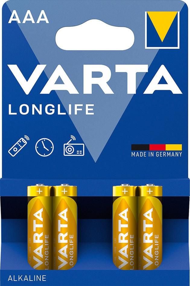 Produktbild VARTA Batterie LONGLIFE Micro AAA LR 03 4er Blister