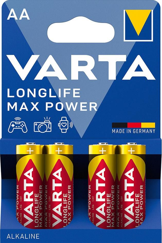 Produktbild VARTA Batterie LONGLIFE Max Power Mignon AA LR 6 4er Blister