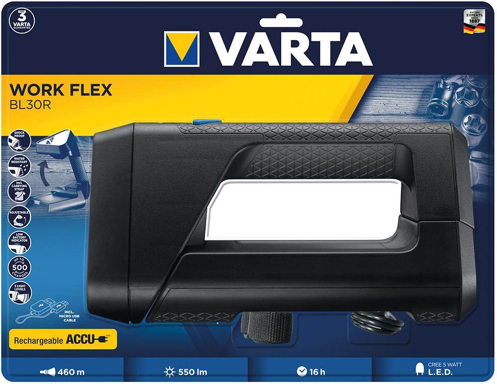 Produktbild VARTA Handscheinwerfer Work Flex BL30R mit Akku