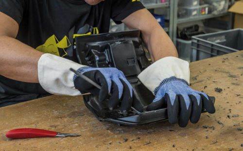 Produktbild W+R Schnittschutzhandschuh Mitar S Eco Grip Größe 10 blau schwarz bild 6