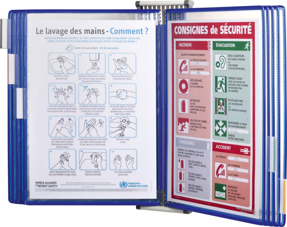 Produktbild Tarifold Wandelement A4 grau 10 Tafeln blau bild 2