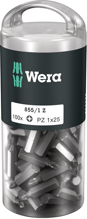 Produktbild Wera Bit 1/4 Zoll DIN3126E6,3 Kreuzschlitz PZ1 x 25 mm Box mit 100 Stück
