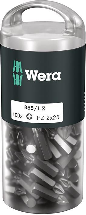 Produktbild Wera Bit 1/4 Zoll DIN3126E6,3 Kreuzschlitz PZ2 x 25 mm Box mit 100 Stück