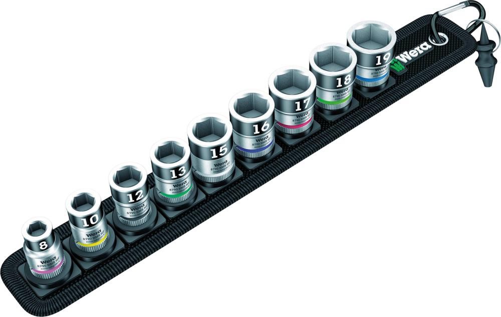 Produktbild Wera Steckschlüsseleinsatz Satz mit Haltefunktion 3/8 Zoll 10 teilig