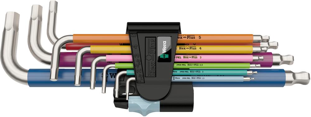 Produktbild Wera Winkelschraubendreher Satz sechskant Multicolor rostfrei 9 Teile