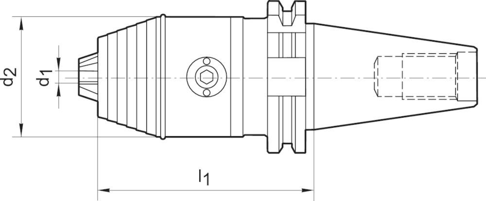 Produktbild WTE Kurzbohrfutter DIN69871 A R/L 0,5-13 SK40 bild 4