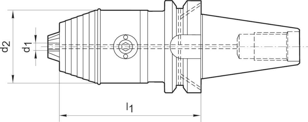 Produktbild WTE Kurzbohrfutter R/L0,5-13 BT50 bild 6
