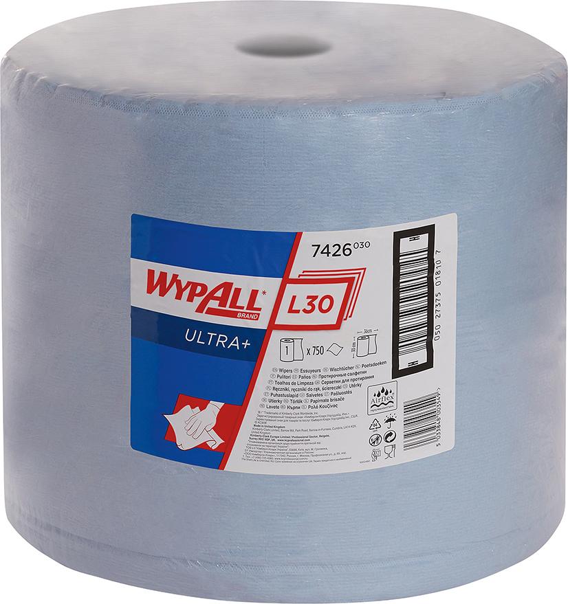 Produktbild Kimberly-Clark Wypall L30 Wischtücher 33 x 38 cm blau 750 Blatt