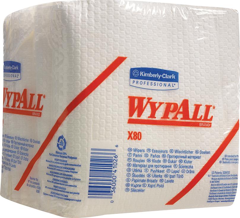Produktbild Kimberly-Clark Wypall X80 Wischtücher 31,5 x 33 weiß