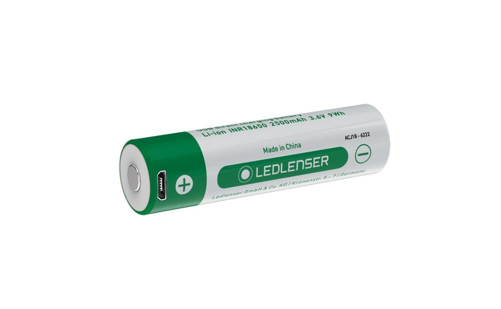 Produktbild Ledlenser Ersatz Akku 18650 Li-Ion Mikro USB 3,6 V 2500 mAh