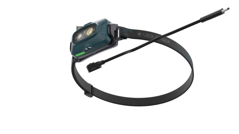 Produktbild Schlanke, wiederaufladbare Stirnlampe mit drei Helligkeitsstufen und rotem Front bild 3