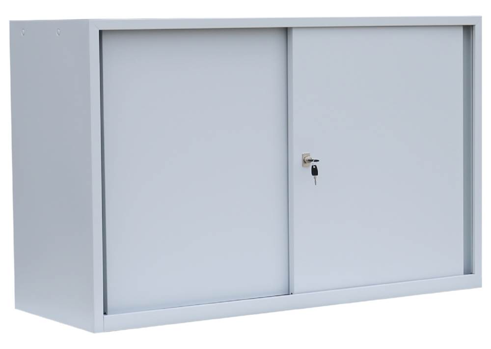 Produktbild Lüllmann BASIC Schiebetürenschrank mit 1 Fachboden 750 x 1200 x 450 mm in lichtgrau