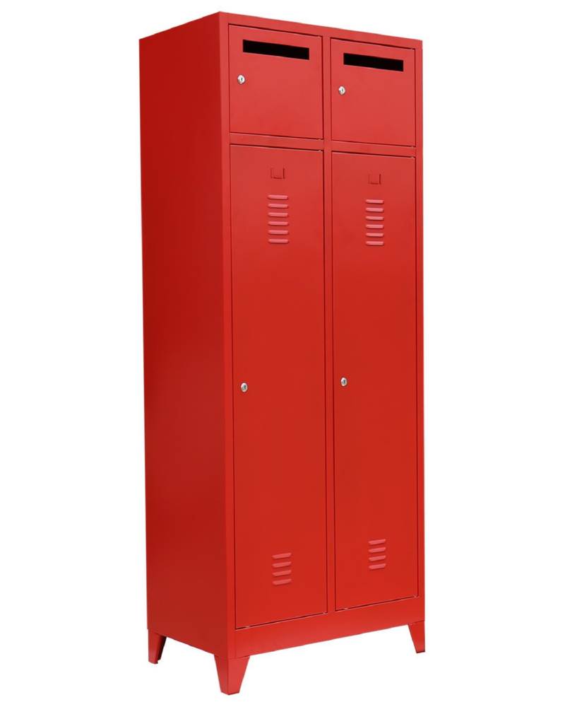 Produktbild Lüllmann Feuerwehrschrank 2 Abteile 1800 x 600 x 500 mm in feuerrot bild 2