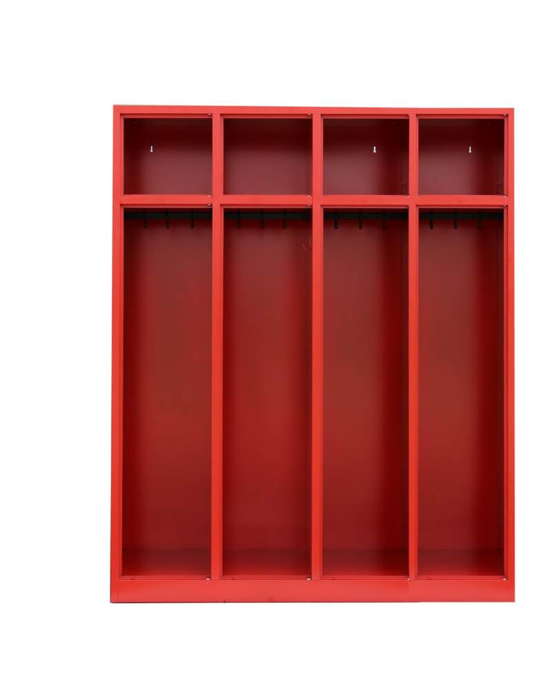 Produktbild Lüllmann Feuerwehrschrank 4 Abteile 1800 x 1170 x 500 mm in feuerrot bild 1