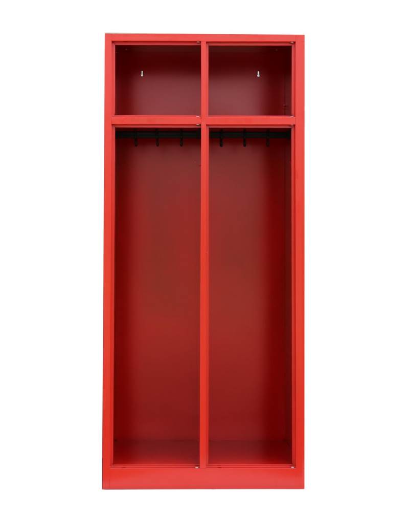 Produktbild Lüllmann Feuerwehrschrank 2 Abteile 1800 x 800 x 500 mm RAL 3000 Feuerrot