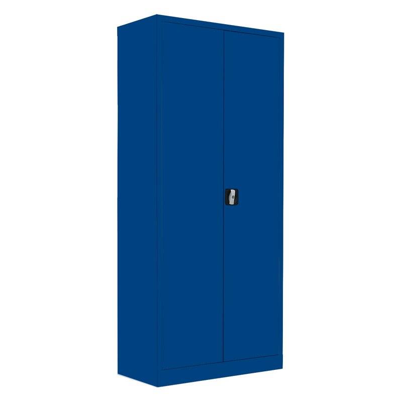 Produktbild Lüllmann Flügeltürenschrank mit 4 Fachböden 1800 x 800 x 383 mm in enzianblau bild 1