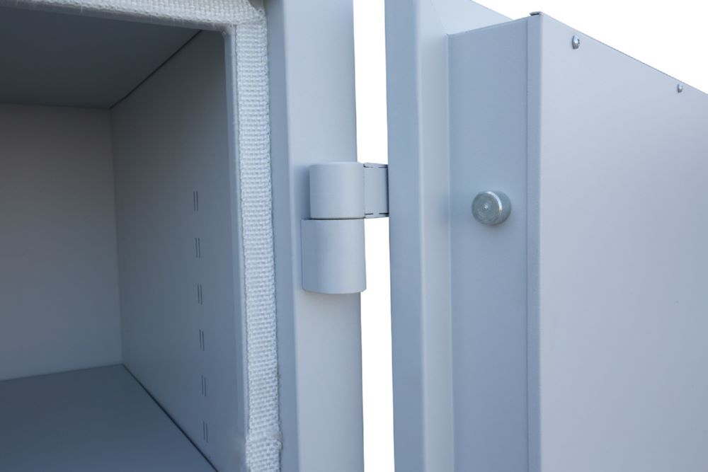 Produktbild Lüllmann Flügeltürenschrank feuergeschützt 4 OH 1500 x 700 x 550 mm lichtgrau bild 5