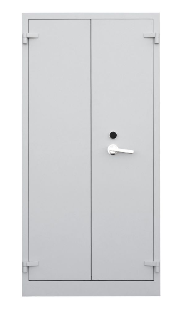 Produktbild Lüllmann Flügeltürenschrank feuergeschützt 5 OH 1950 x 950 x 550 mm lichtgrau bild 1