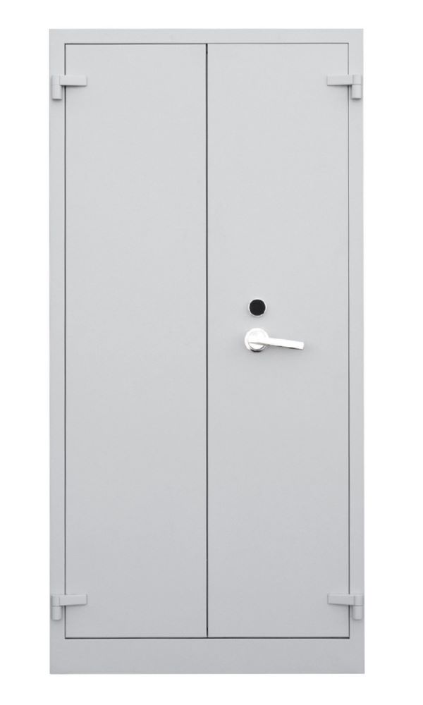 Produktbild Lüllmann Flügeltürenschrank feuergeschützt 5 OH 1950 x 950 x 550 mm lichtgrau bild 4