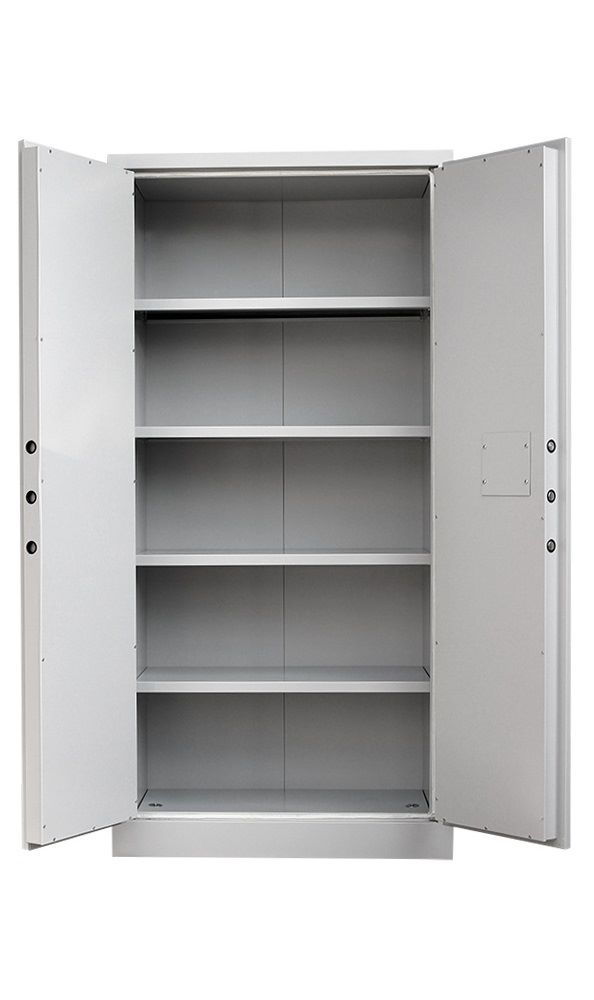 Produktbild Lüllmann Flügeltürenschrank feuergeschützt 5 OH 1950 x 950 x 550 mm lichtgrau bild 5