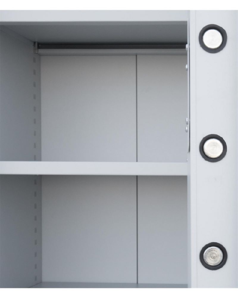 Produktbild Lüllmann Flügeltürenschrank feuergeschützt 5 OH 1950 x 950 x 550 mm lichtgrau bild 6