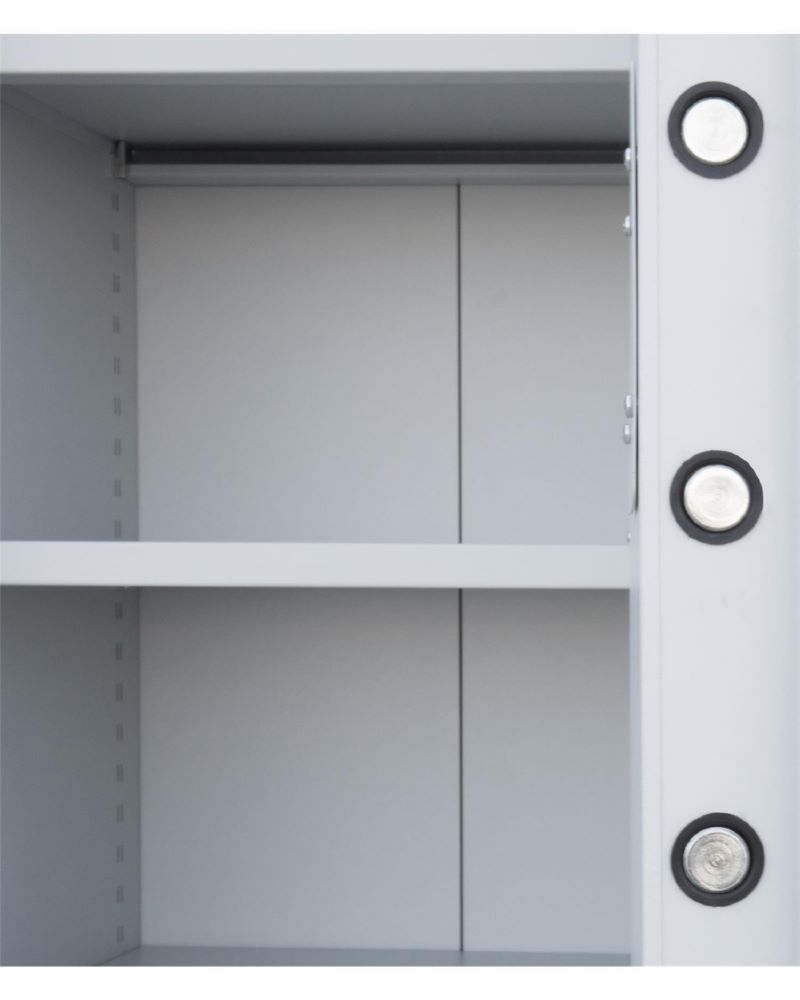 Produktbild Lüllmann Flügeltürenschrank feuergeschützt 5 OH 1950 x 1200 x 550 mm lichtgrau bild 2